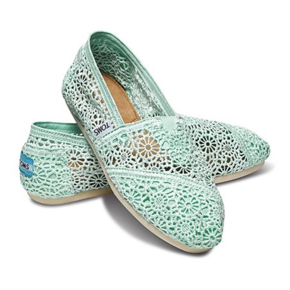 Toms Shoes - Toms Classic Mint Crochet Flats